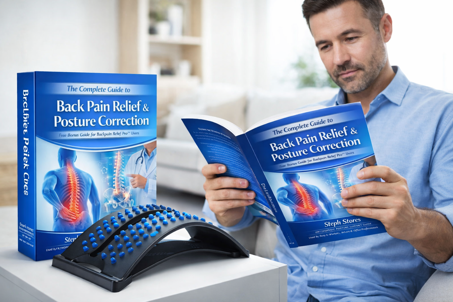 Free Back Pain Relief & Posture Correction eBook bonus for Backpain Relief Pro stretcher